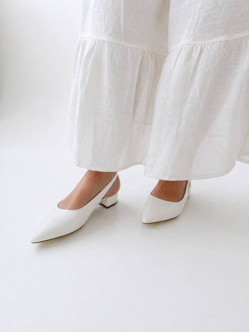 Milky Slingback Heels