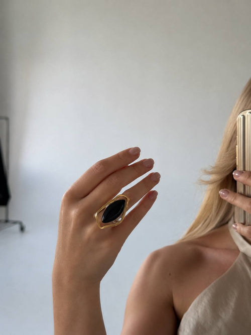 Black Stone Ring