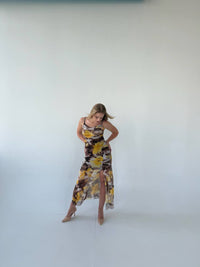 Festive Maxi Dress with a High Slit