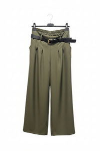 Belted Wide-Leg Trousers