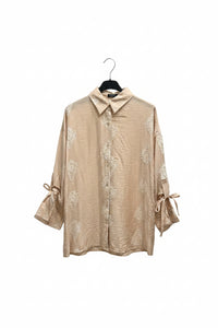 Embroidered Satin Shirt