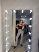 High-Waist Flared Trousers