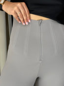 High-Waist Flared Trousers