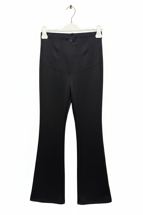 High-Waist Flared Trousers