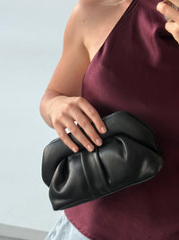 Faux Leather Clutch Bag