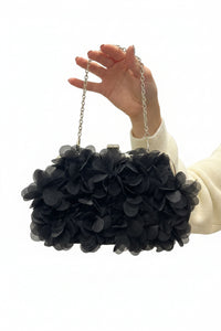 Black Floral Clutch