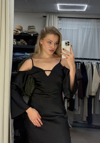 Midnight Satin Dress