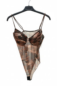Printed Mesh Bodysuit