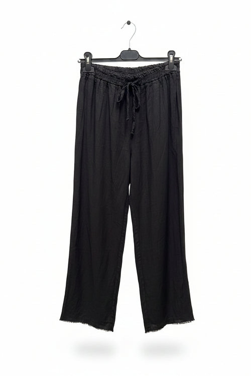 Drawstring Wide-Leg Trousers