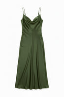 Green dress on white background