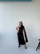 Scarlet Elegance Maxi Dress