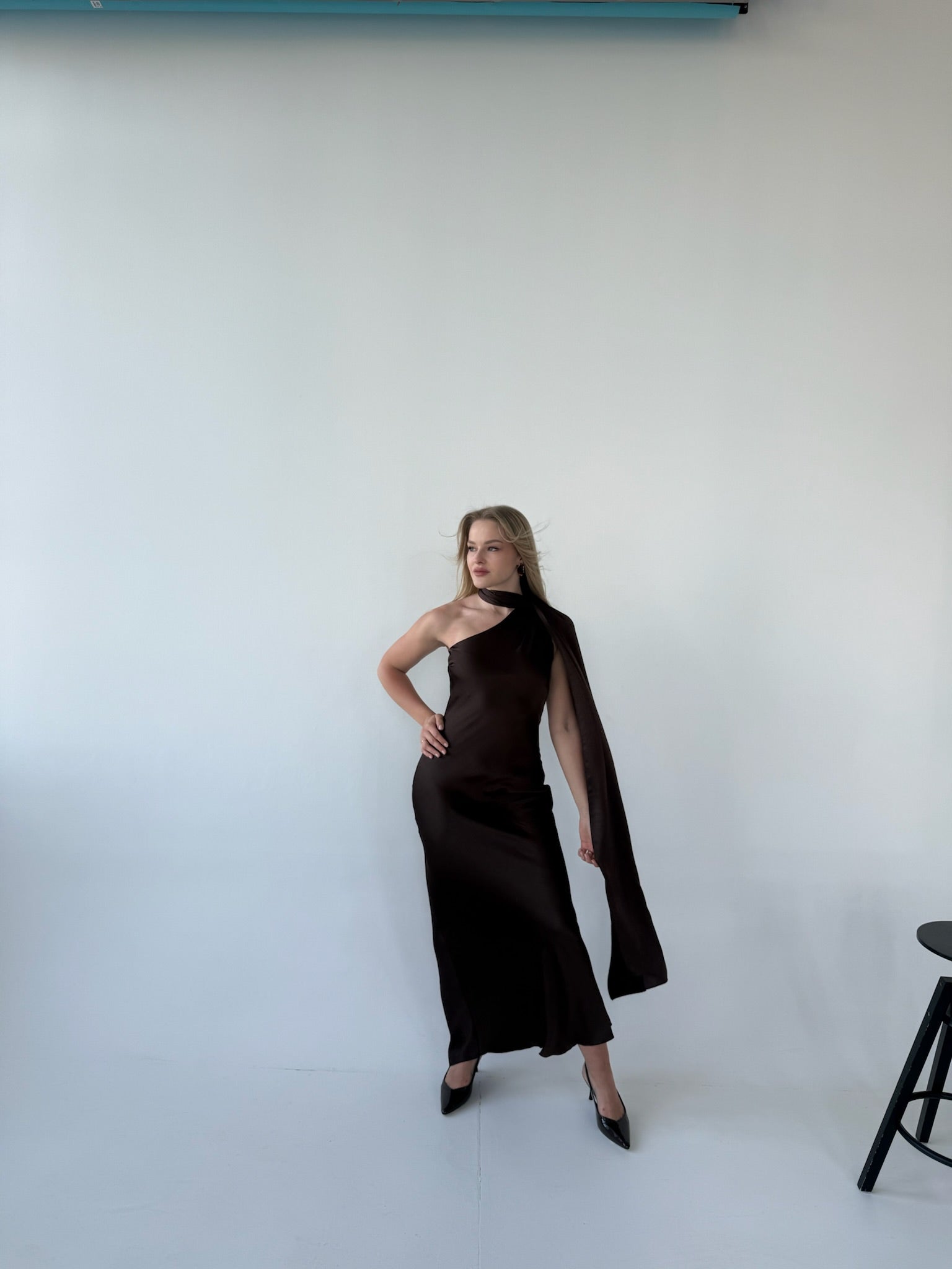Scarlet Elegance Maxi Dress