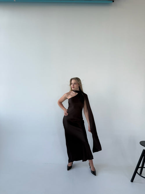 Scarlet Elegance Maxi Dress