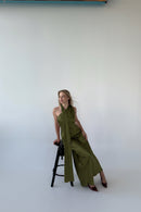 Scarlet Elegance Maxi Dress