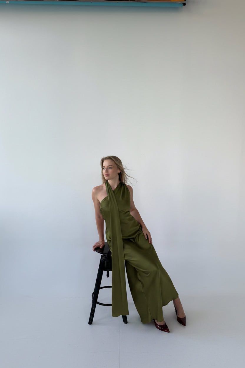 Scarlet Elegance Maxi Dress