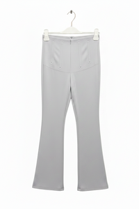 High-Waist Flared Trousers