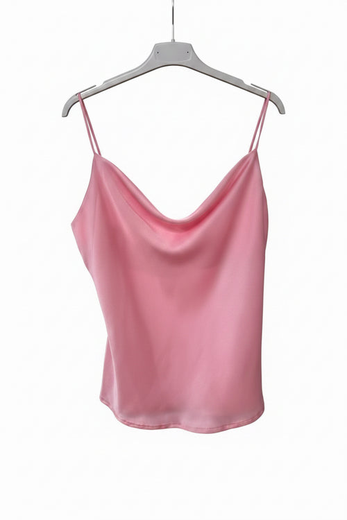 Satin Cowl Neck Top