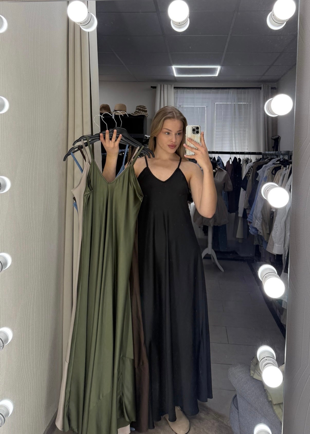 Satin Maxi Slip Dress