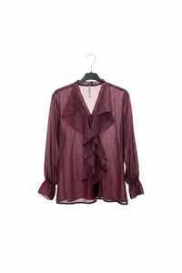 Sheer Ruffle Blouse