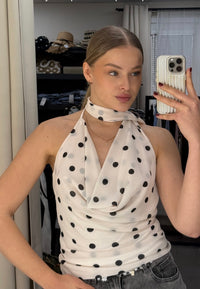 Paris Polka Halter Top