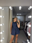 Chic Bubble Skirt Mini Dress