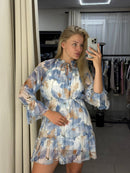Romantic Floral Tiered Mini Dress