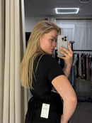Denim Corset Detail T-Shirt
