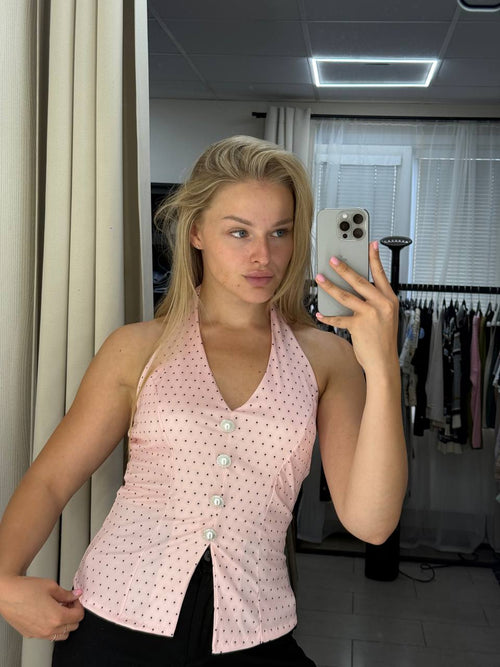 Polka Dot Tailored Vest