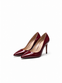 Patent Leather Pointed-Toe Heels